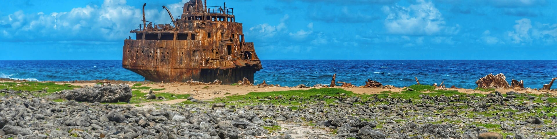 The ship wreck on Klein Curacao