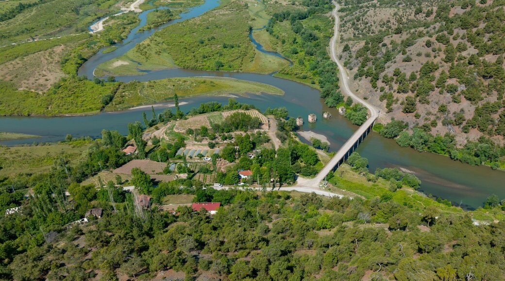Bogazkesen Bridge and Yeşilırmak in Erbaa District of Tokat Province