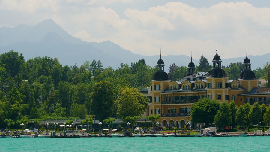 Velden am Woerthersee featuring heritage elements and a lake or waterhole