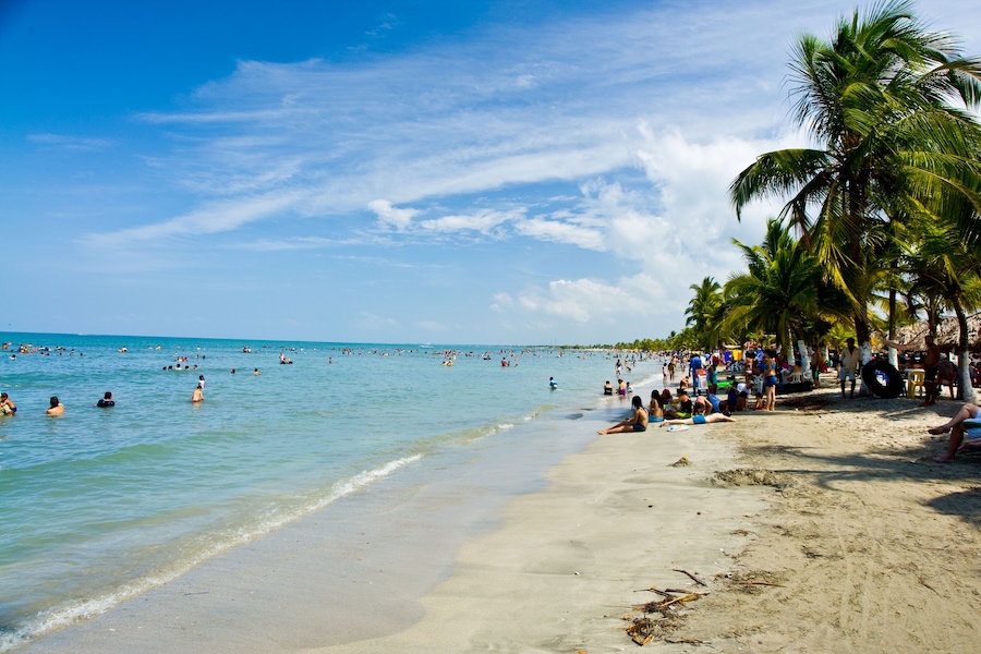 Sucre, Sincelejo, Colombia. April 23, 2009: Beach in Coveñas, Gulf of Morrosquillo