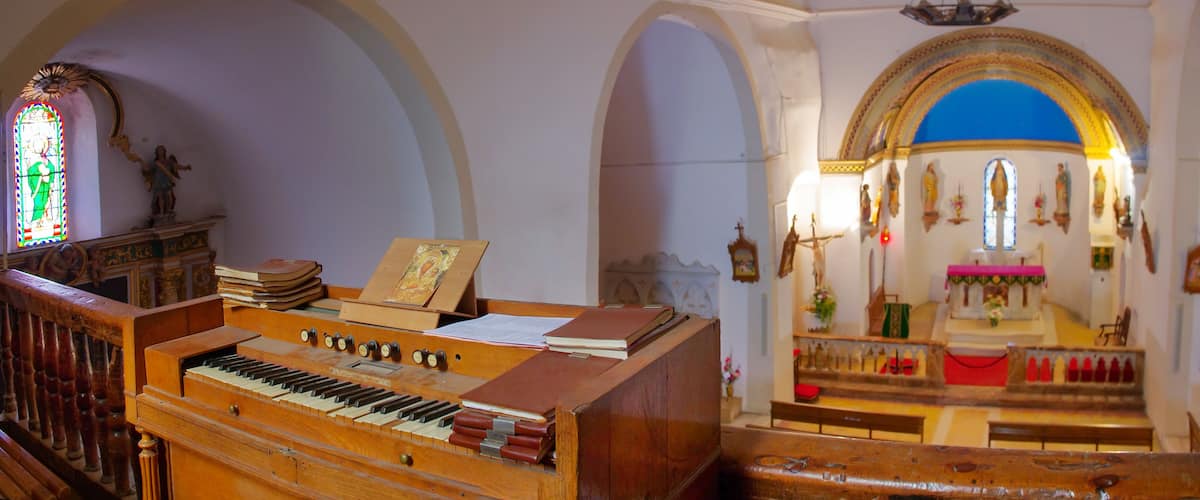 Interios of the church Santa Maria de Formiguera, France