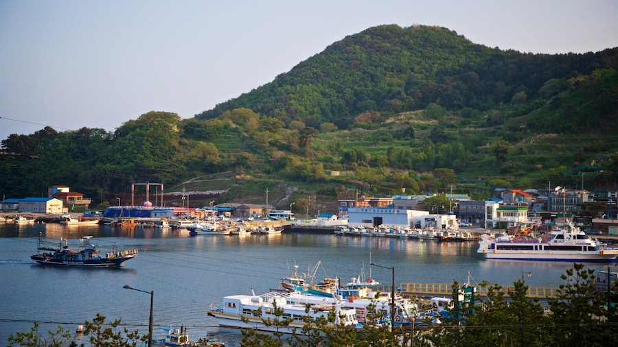 Gujora Beach featuring a bay or harbor and landscape views