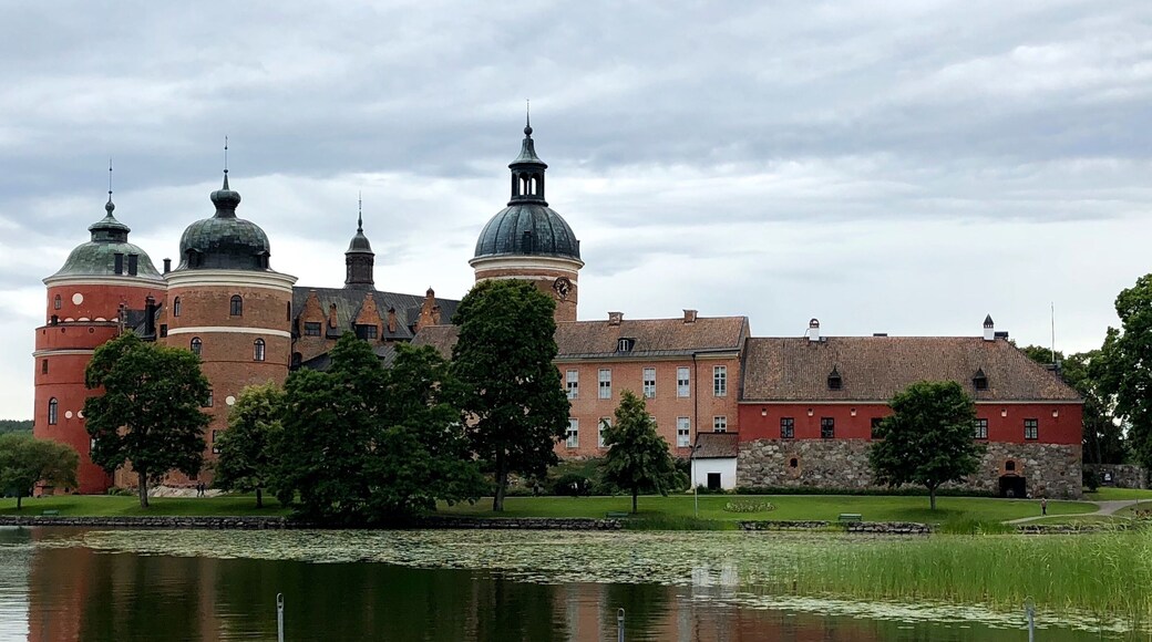 Gripsholm Castle is a castle in Mariefred, Södermanland, Sweden. It is located by lake Mälaren in south central Sweden, in the municipality of Strängnäs, about 60 km west of Stockholm. Since Gustav Vasa, Gripsholm has belonged to the Swedish Royal Family and was used as one of their residences until the 18th-century. It is now a museum, but it is still considered to be a palace at the disposal of the King and as such it is part of the Crown palaces in Sweden.