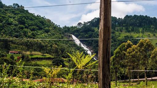 Only one hour and a half away from São Paulo, the biggest city in Brazil, you will find the little town Joanopolis. Sadly most pathways to the main waterfall are in private properties so you can't get to close (this is not the closest you can get). Still, it is just great to stay in the camping ground nearby and sleep to the sound of the running water.