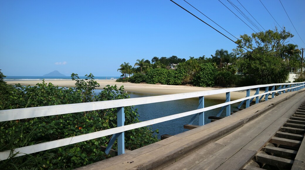Old wood bridge, Juquehy Sao Paulo, Brazil.