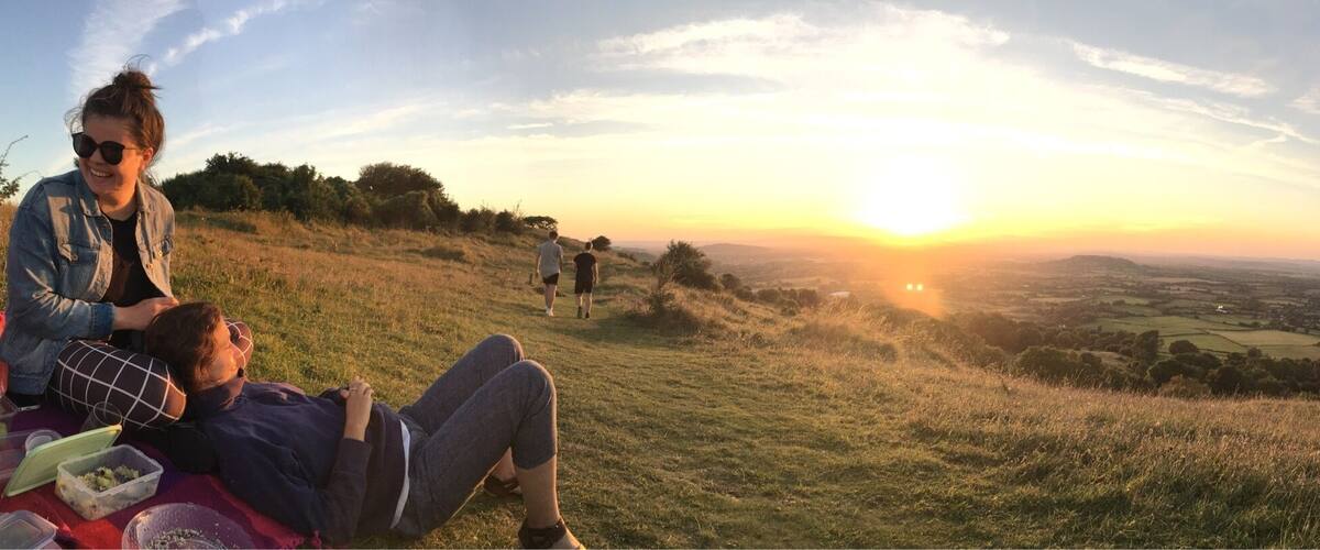 Beautiful view of Gloucestershire. You can see all the way to the Malverns and beyond on a clear day like this! Love walking up in summer for a picnic but also in winter for equally amazing views #endlesssummer