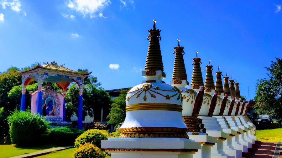 Buddhist temple Chagdud Gonpa Khadro Ling at Tres Coroas, Rio Grande do Sul, Brazil.