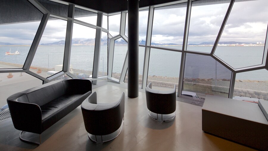 Harpa featuring modern architecture and interior views