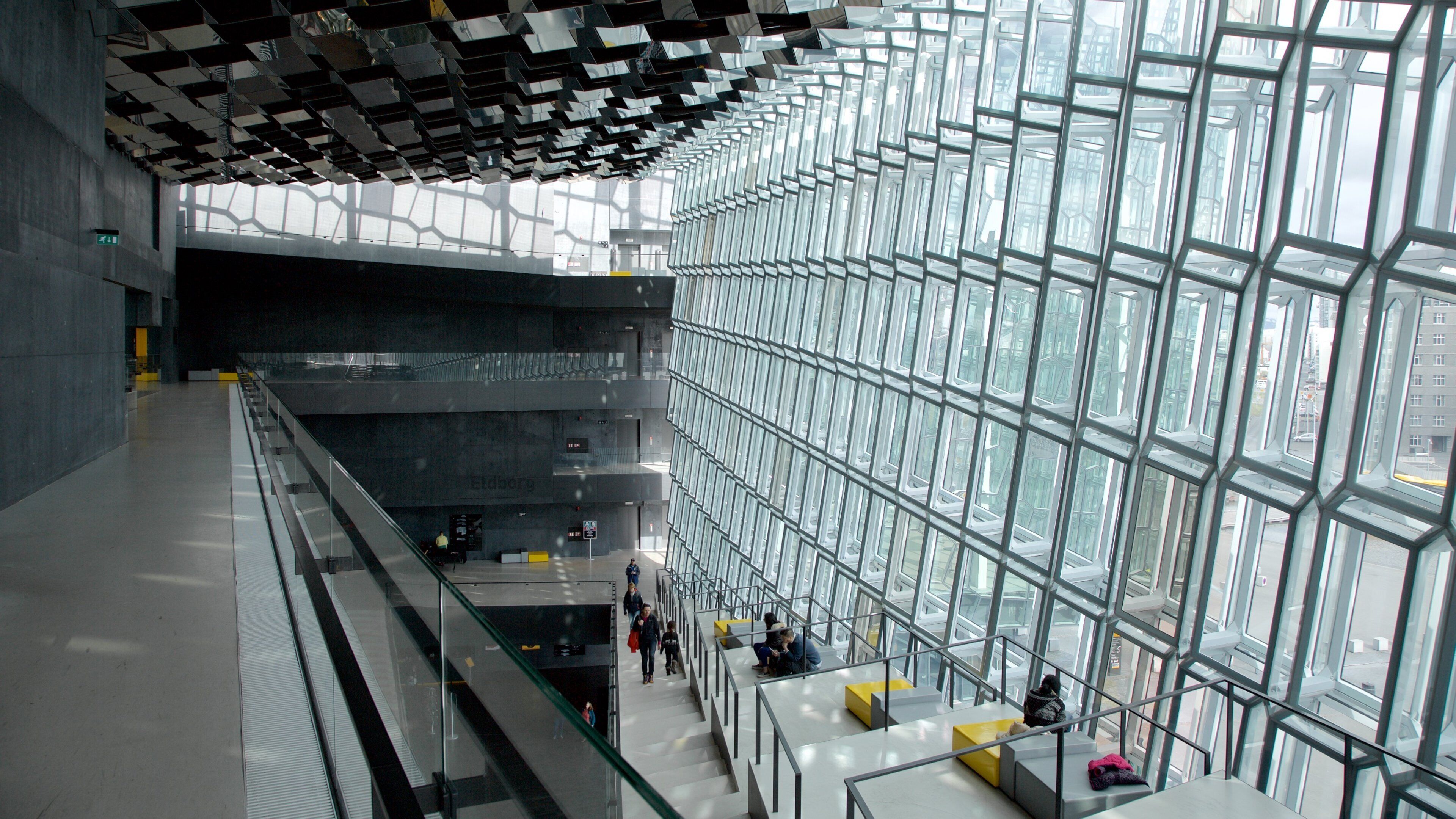 Harpa featuring interior views and modern architecture