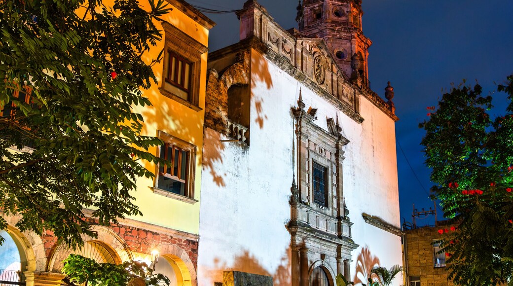 San Agustin Temple in Guadalajara at night - Jalisco, Mexico