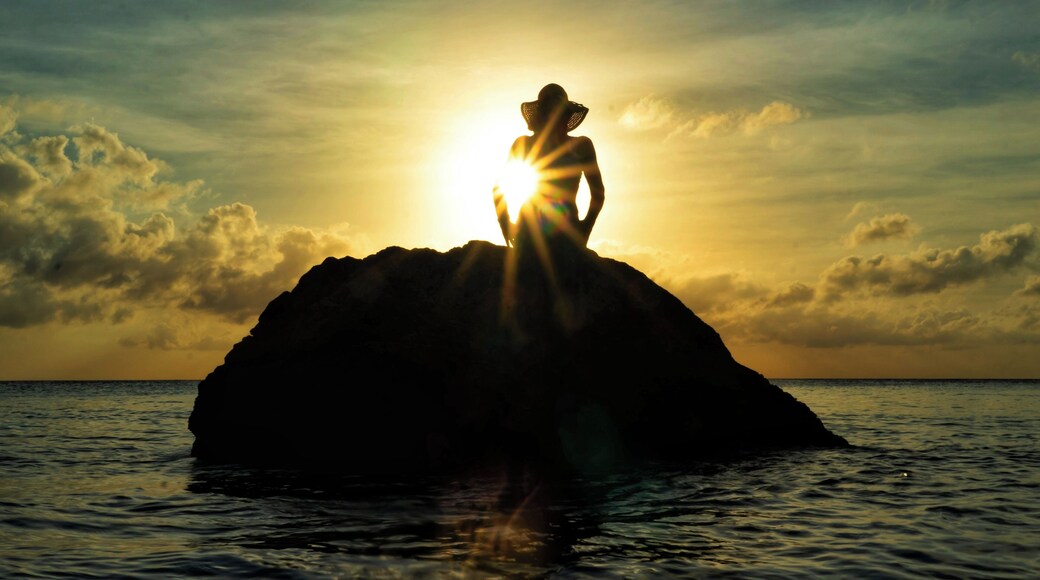 Sunset just off the beach at Cas Aboa Curacao