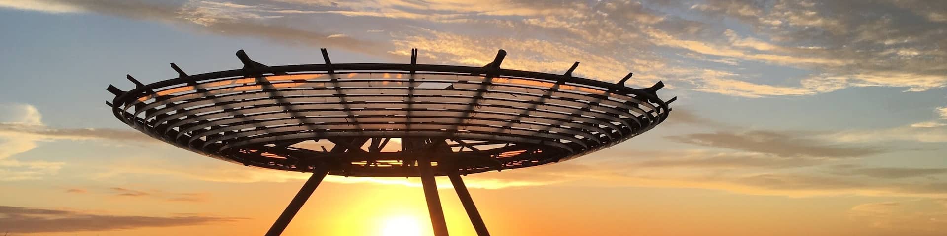 A great walk and spectacular view from all angles. The halo lights up at night and is worth going up as the sun is setting and staying as it sets and the halo lights up.