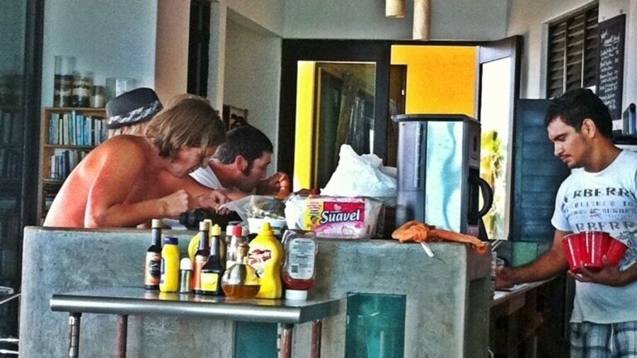 It's pretty remote and lonely out here on the East Cape dirt road, but if you're nearby this taco place is worth the trip. We hear it hops on Sat night with a mix of locals, gringo locals, and traveling surfers and fishermen. Look for the black building.