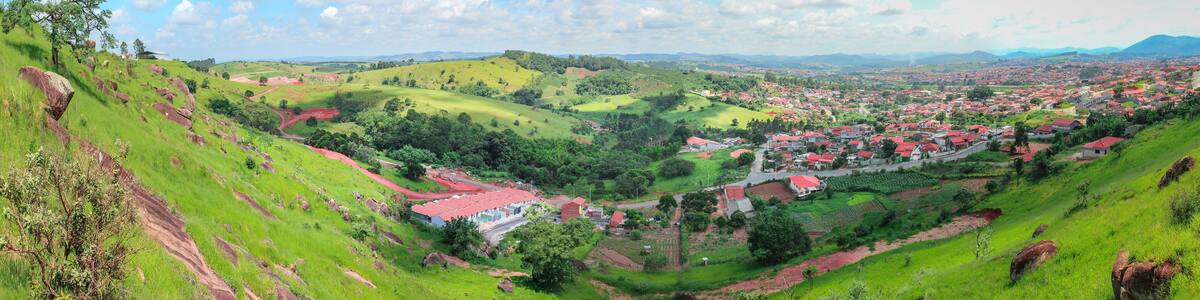 Aerial view of the city of Bragança Paulista, city in the interior of the state of Sao Paulo, Brazil