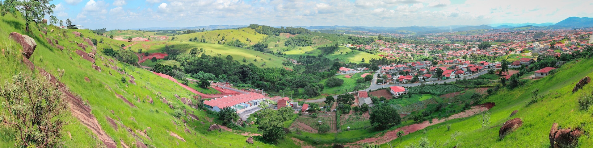 Aerial view of the city of Bragança Paulista, city in the interior of the state of Sao Paulo, Brazil
