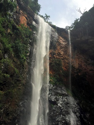 We took a guided hike to this beautiful waterfall. The hike departed from the Pousada das Palmeiras in Brotas, Brazil. It's a vigorous and wet 45-minute hike to reach the fall, where you can relax and swim in its pool. Our guide provided us with hiking sticks, which were invaluable. #waterlust
More info here: http://www.badsentences.com/hike-to-cachoeira-santa-maria-brotas-brazil/