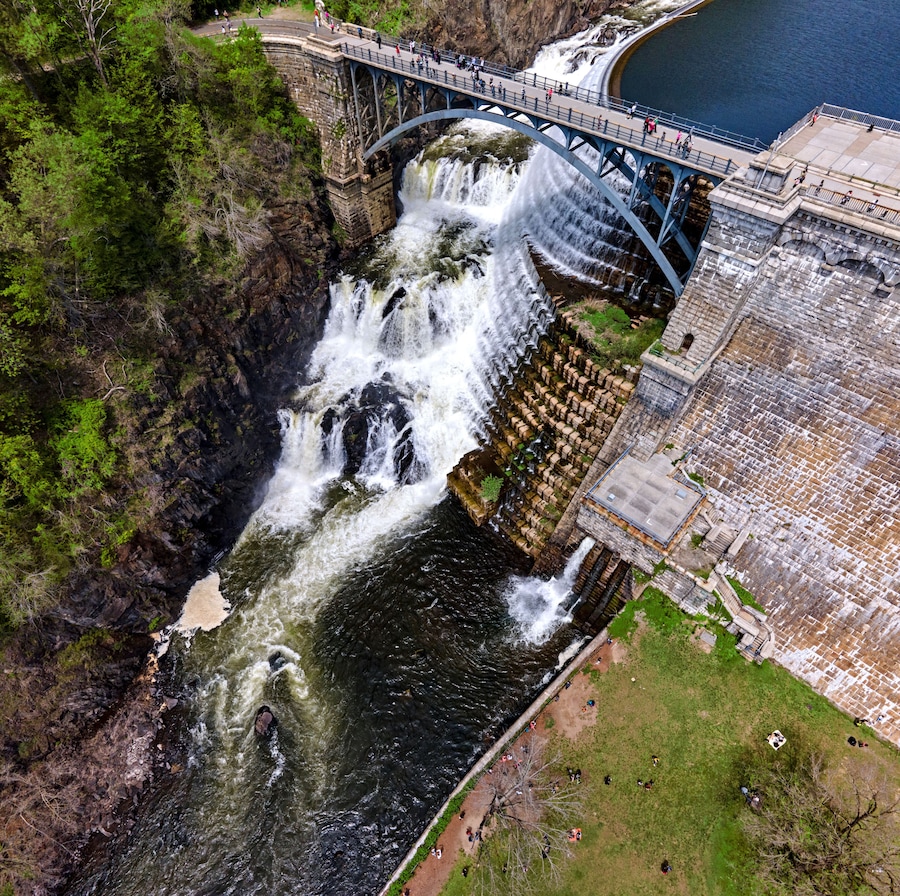 The Croton Gorge Water Falls in Westchester County, New York