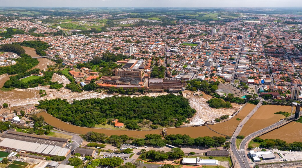 Salto city, São Paulo, Brazil. aerial panorama view december 2022