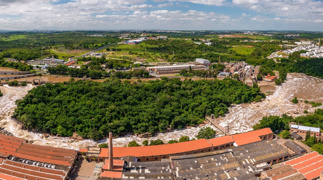 Salto city, São Paulo, Brazil. aerial panorama view december 2022