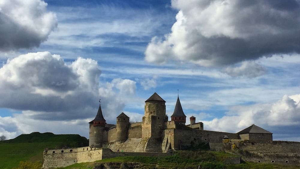 This is a backside view of the castle everyone visits when they come to town.