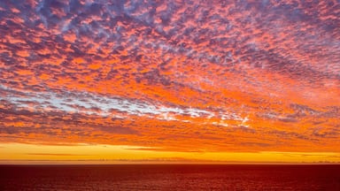 Sunset on the beach of Aourir Morocco
