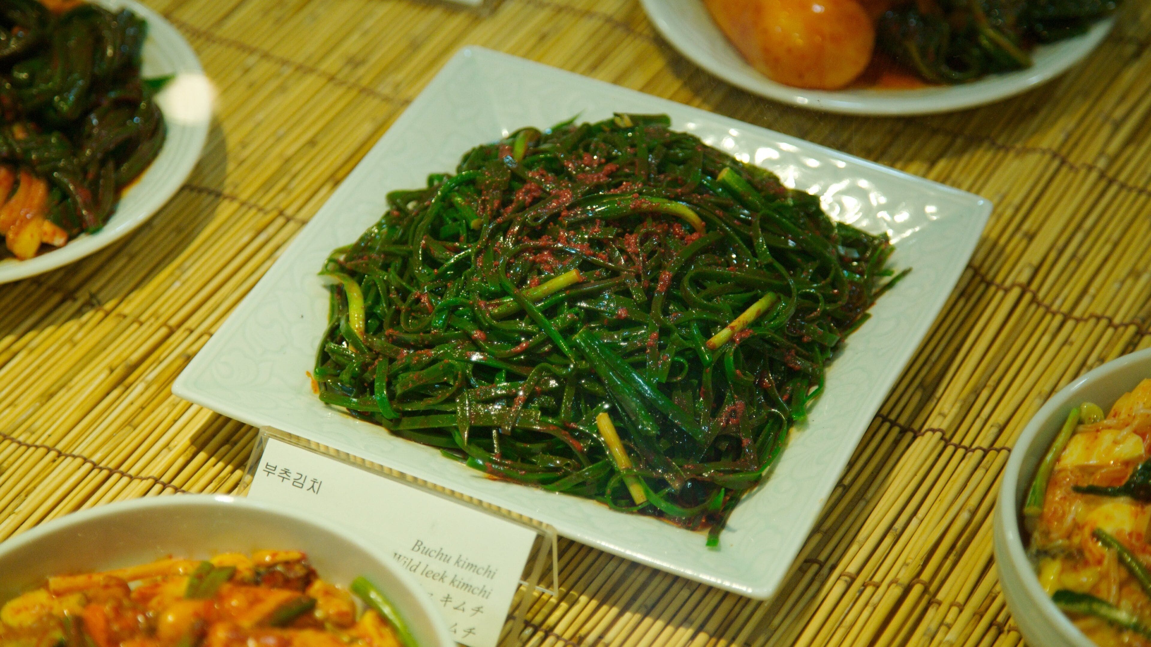 Kimchi Museum featuring interior views and food