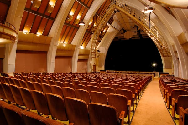 Sunset Center featuring theater scenes and interior views