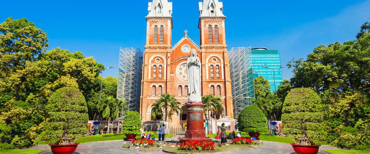 Notre Dame Cathedral Basilica of Saigon or Cathedral Basilica of Our Lady of The Immaculate Conception in Ho Chi Minh City, Vietnam, Shutterstock ID 1227192607, Purchase Order: -
