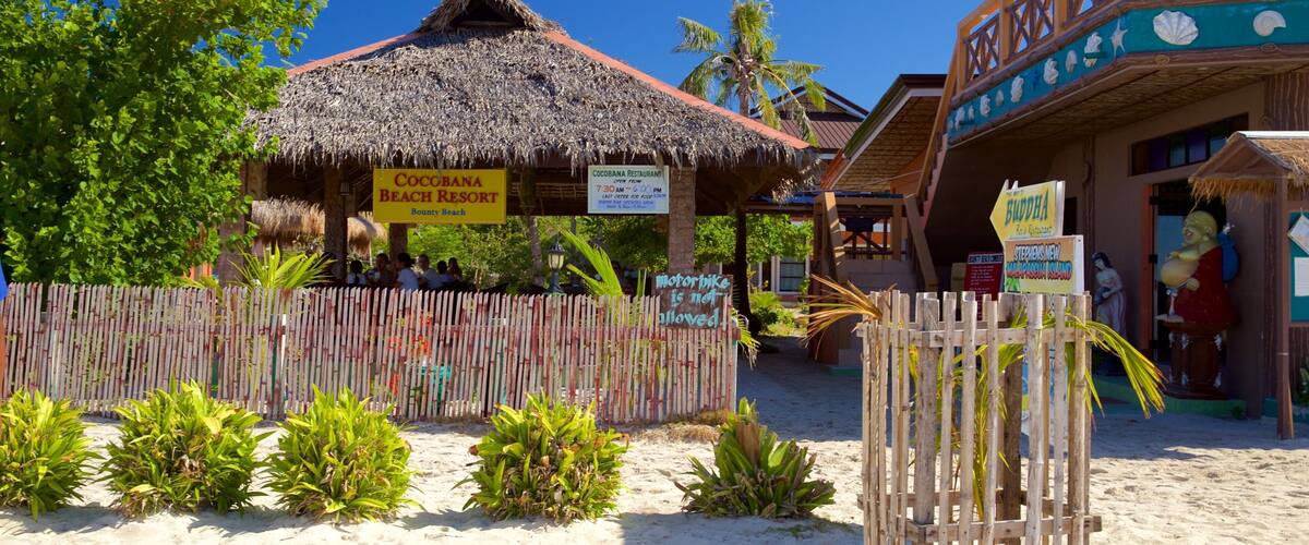 Bounty Beach which includes a sandy beach