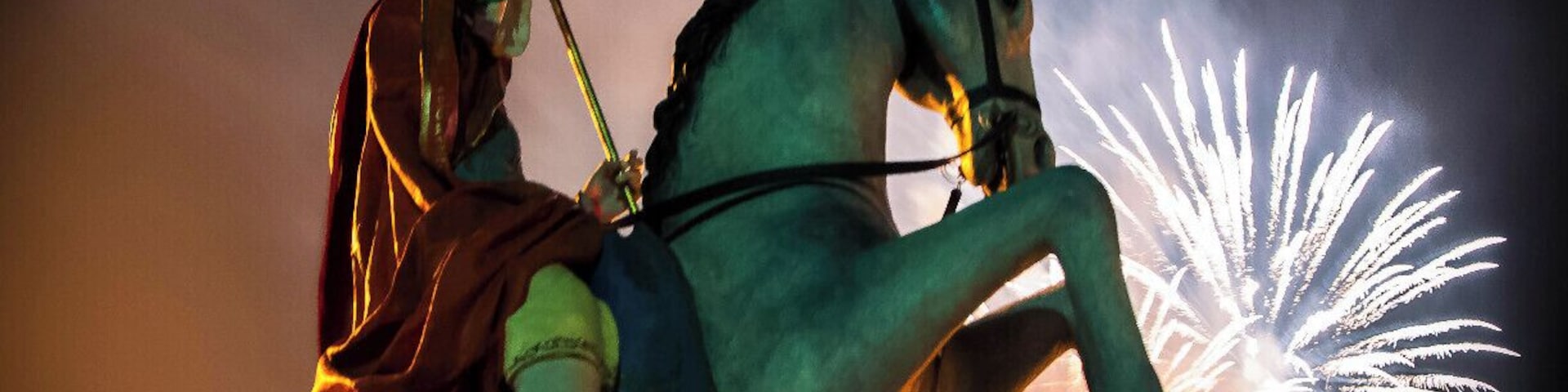 At Ortelle the worship of St. George, who was beheaded in Lydia (Palestine) in 303 AD, is very old. The legend tells that St. George was a great warrior capable of killing a dragon that terrorized the inhabitants of Silene, in Libya. The statue of the saint in the church of Ortelle, portrays him in the act of killing the beast and is one of the most beautiful and majestic existing statues in paper mache.