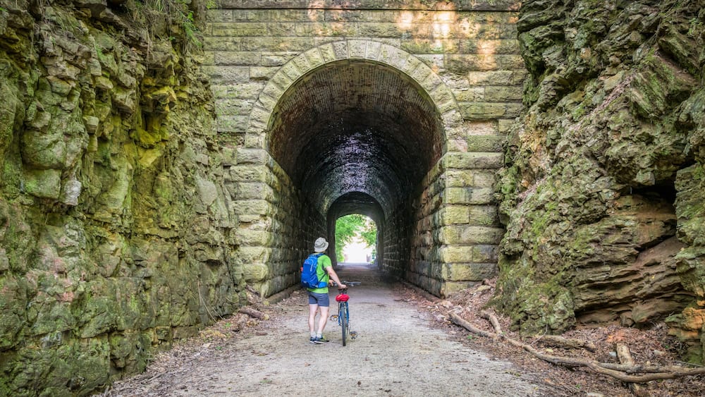 biking on Katy Trail