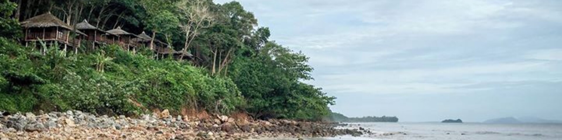 Forest bungalows near the beach.