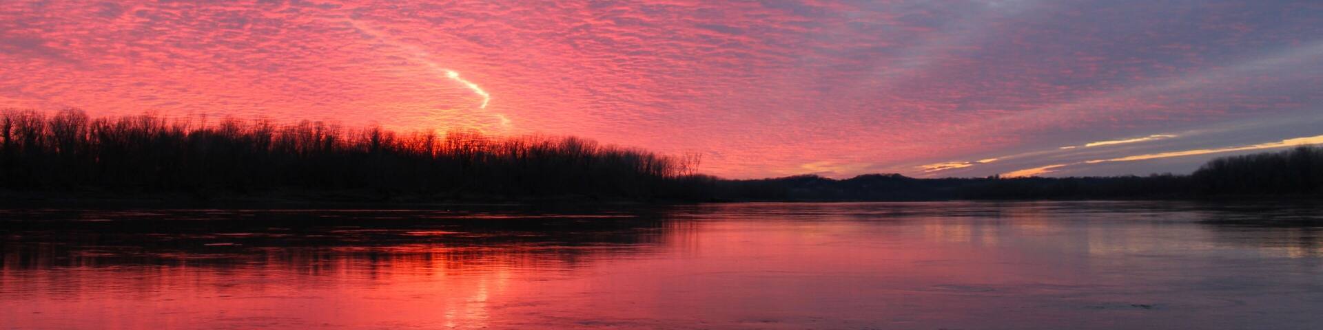 Sunset over the Missouri