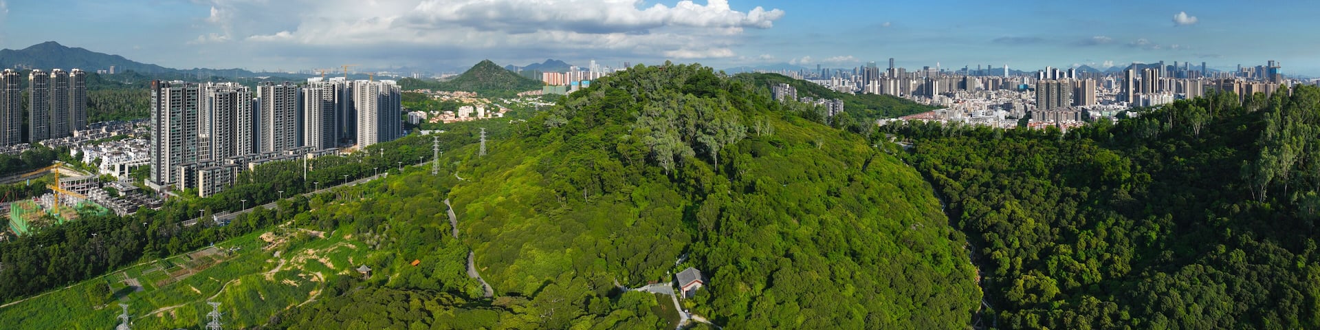 Aerial photography of Qilongshan Football Park in Bao'an District, Shenzhen