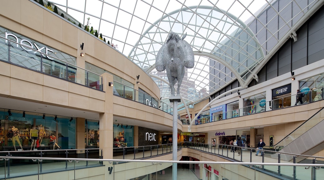 Trinity Leeds Mall which includes modern architecture and interior views