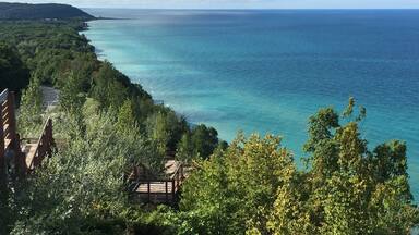 Roadside lookout - Lake Michigan