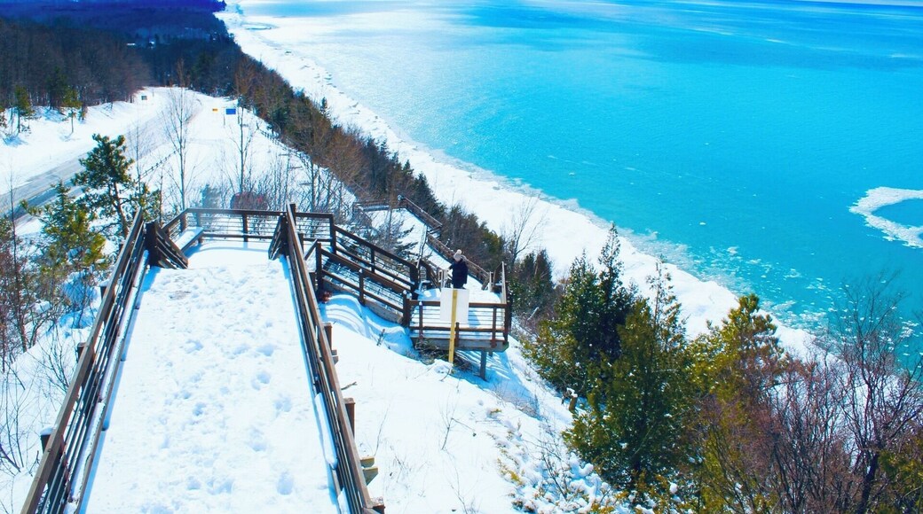 M-22 is a drive that offers some of the best vantage points of the west Coast of Lake Michigan. It is truly magnificent! Inspiration Point in Arcadia is one of our all time favorite lookout points in all of Michigan.