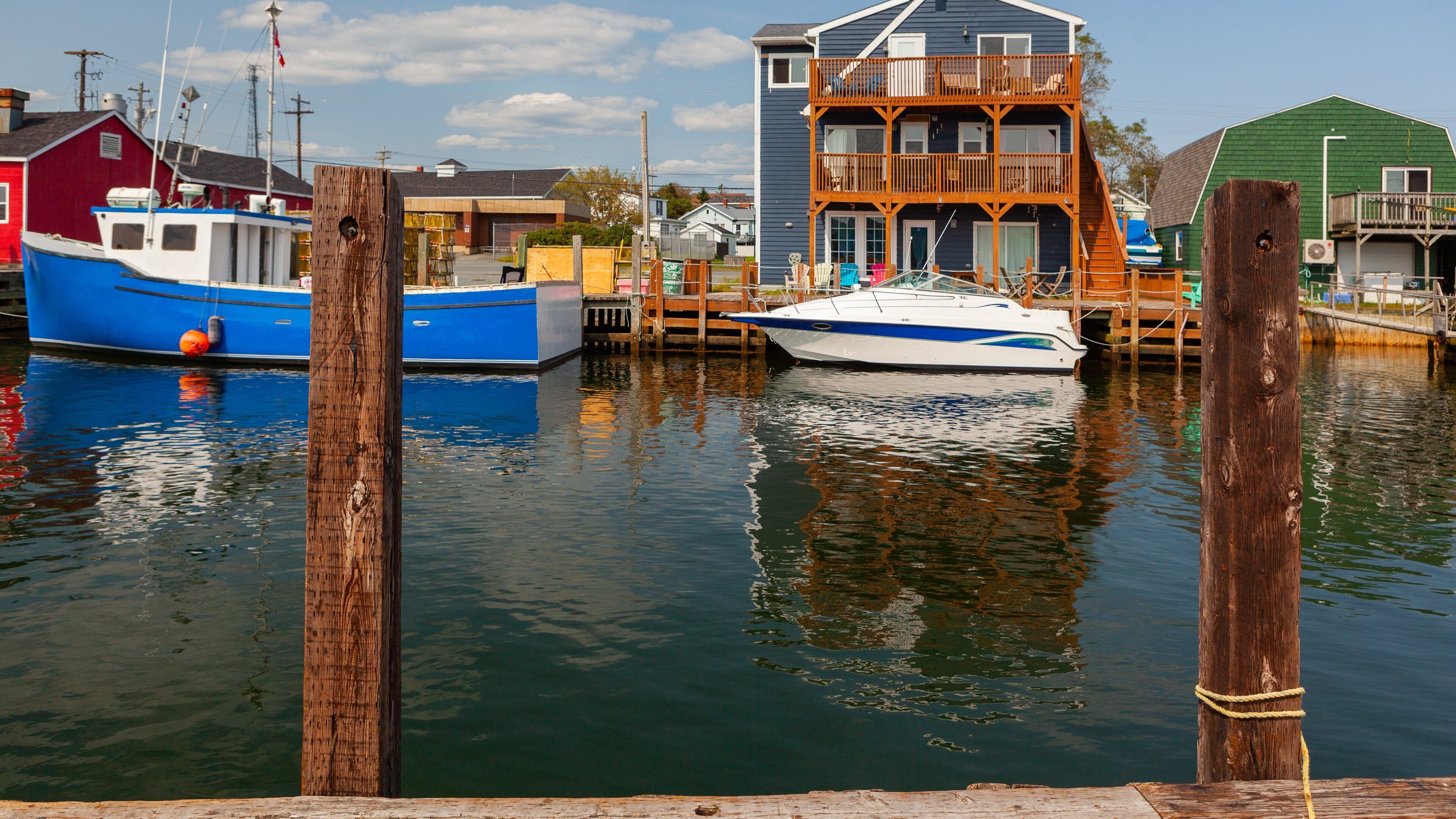 Fisherman\'s Cove featuring a bay or harbor