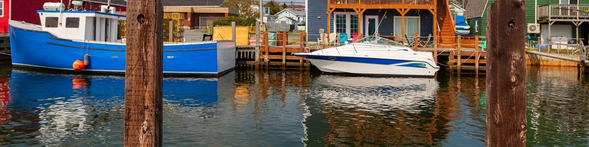 Fisherman\'s Cove featuring a bay or harbor