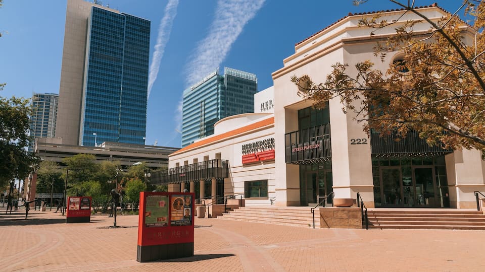 Downtown Phoenix featuring a city and signage