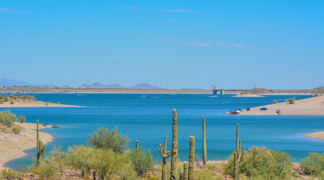 View of Lake Pleasant in Lake Pleasant Regional Park, Sonoran Desert, Arizona USA
