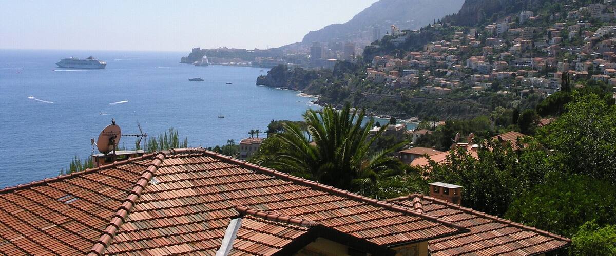 Sicht auf Monaco westlich von Cap-Martin