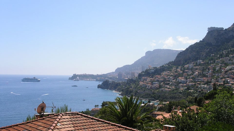 Sicht auf Monaco westlich von Cap-Martin