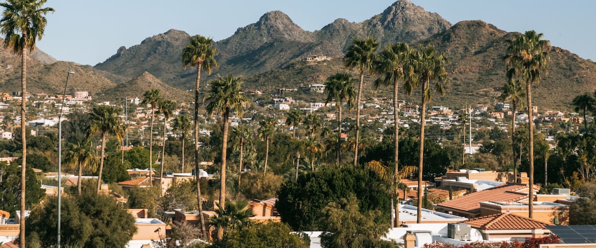 North Mountain showing a small town or village, landscape views and mountains