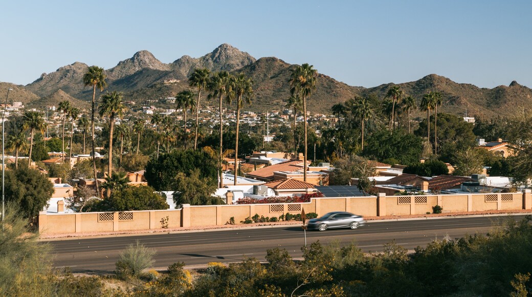North Mountain which includes mountains, a small town or village and landscape views