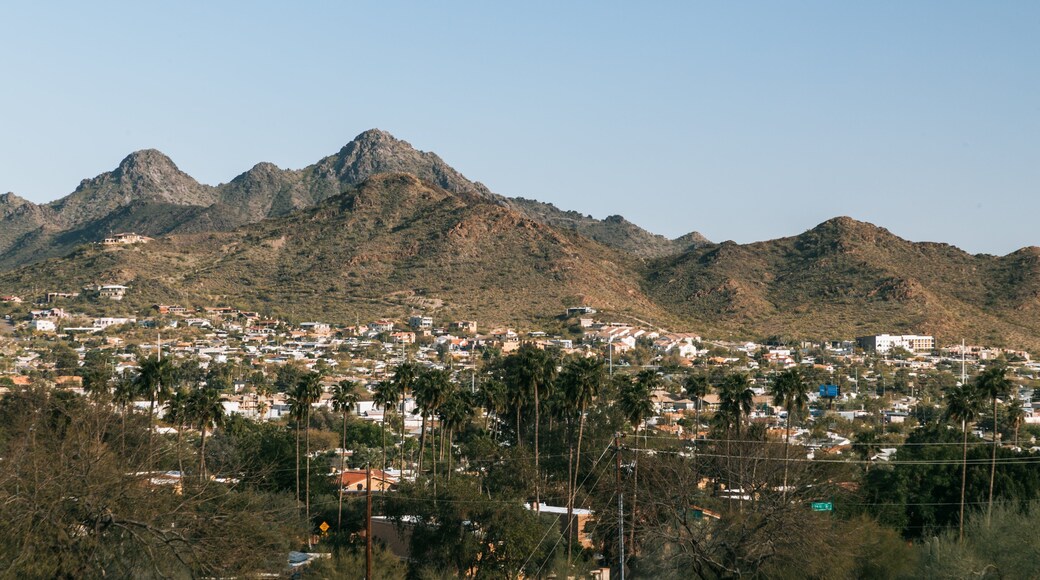 North Mountain showing mountains and a small town or village