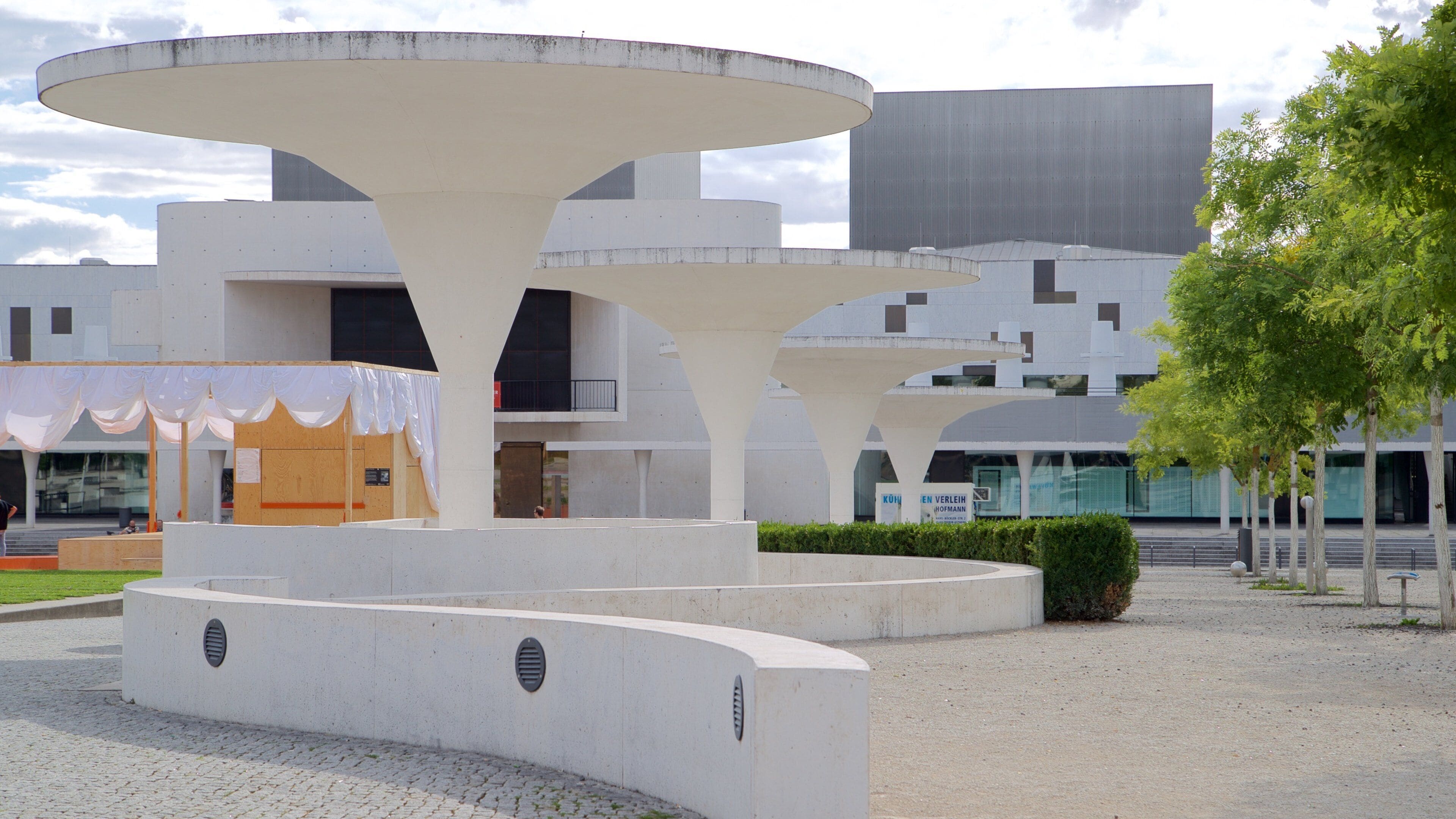 Darmstadt State Theatre which includes modern architecture