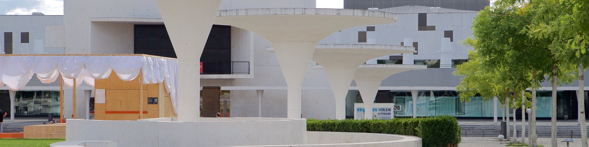 Darmstadt State Theatre which includes modern architecture