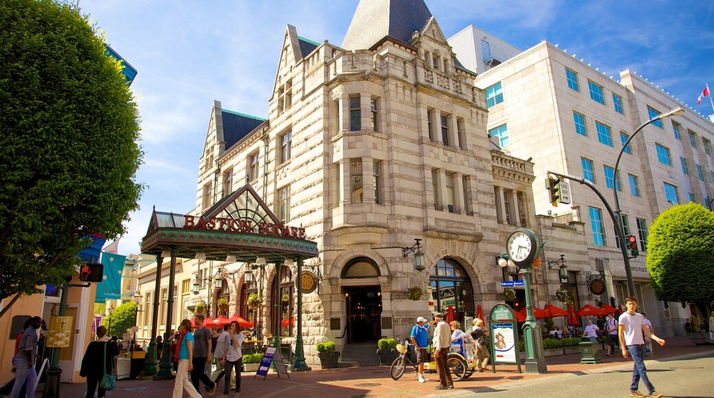 Government Street featuring a square or plaza, heritage architecture and a city
