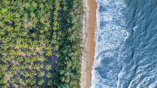 snehatheeram beach chavakkad kerala aerial view